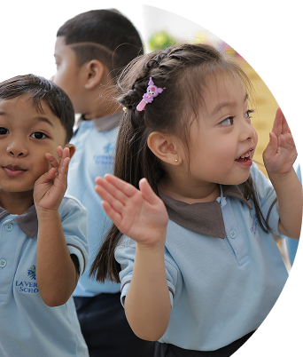 La Vertice School kids engaged in indoor activities